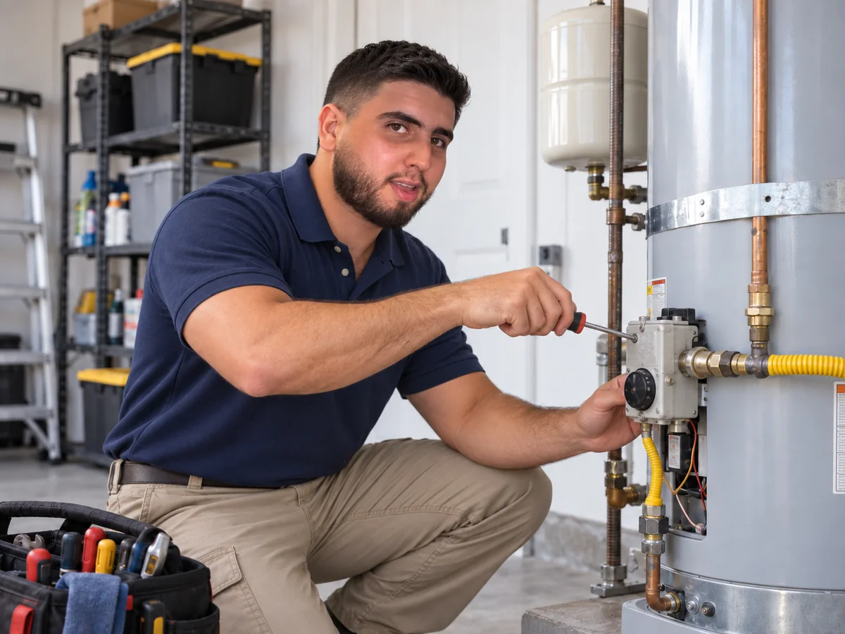 Basic residential gas water heater maintenance inspection